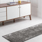 Sofia Collection Traditional Vintage Dark Gray Runner Rug (2' X 7')
