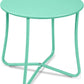 Amagabeli Metal Patio Side Table 18” X 18” Heavy Duty Weather Resistant Anti-Rust Outdoor End Table Small Steel round Coffee Table Porch Table Snack Table for Balcony Garden Yard Lawn, Mint Green