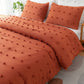 Terracotta Comforter Queen Comforter Set Burnt Orange Comforter Boho Comforter Tufted Pom Pom Ultra Soft Bed Set with 2 Pillow Cases All Season