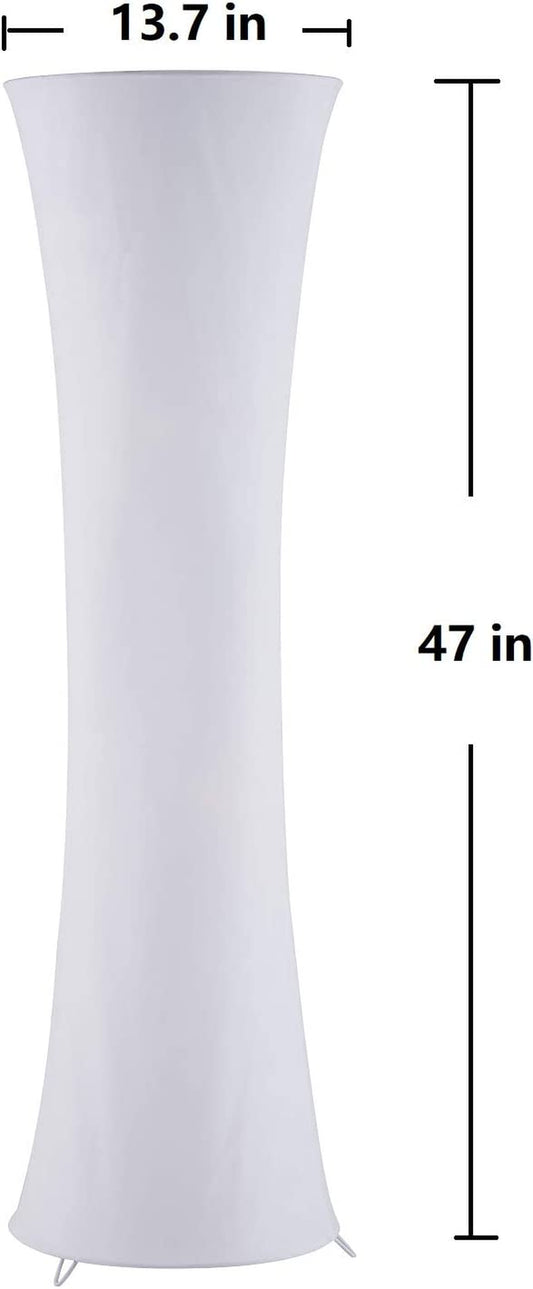 Floor Lamp for Living Room Bedrooms, Contemporary Floor Lamps with White Cloth Fabric Shade, Soft Standing Light Corner Lighting