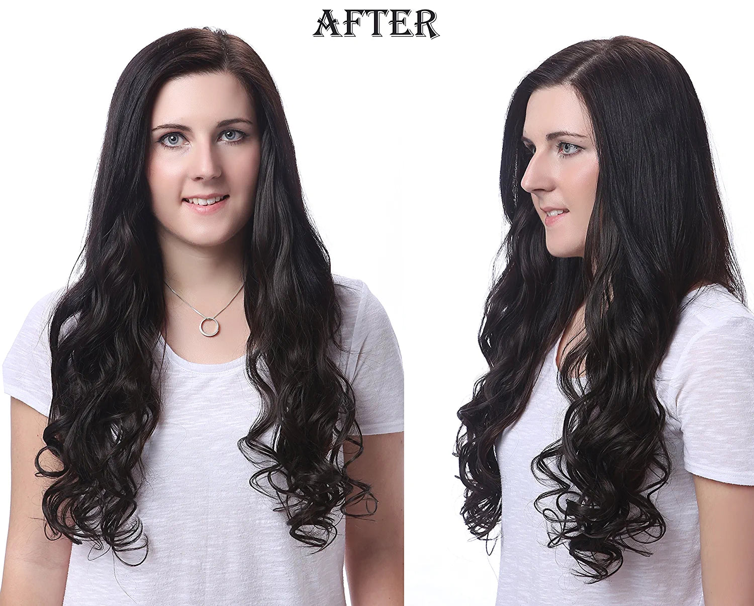 ® 20" Curly Full Head Clip in Synthetic Hair Extensions 7Pcs 140G (25#-Light Golden Blonde)