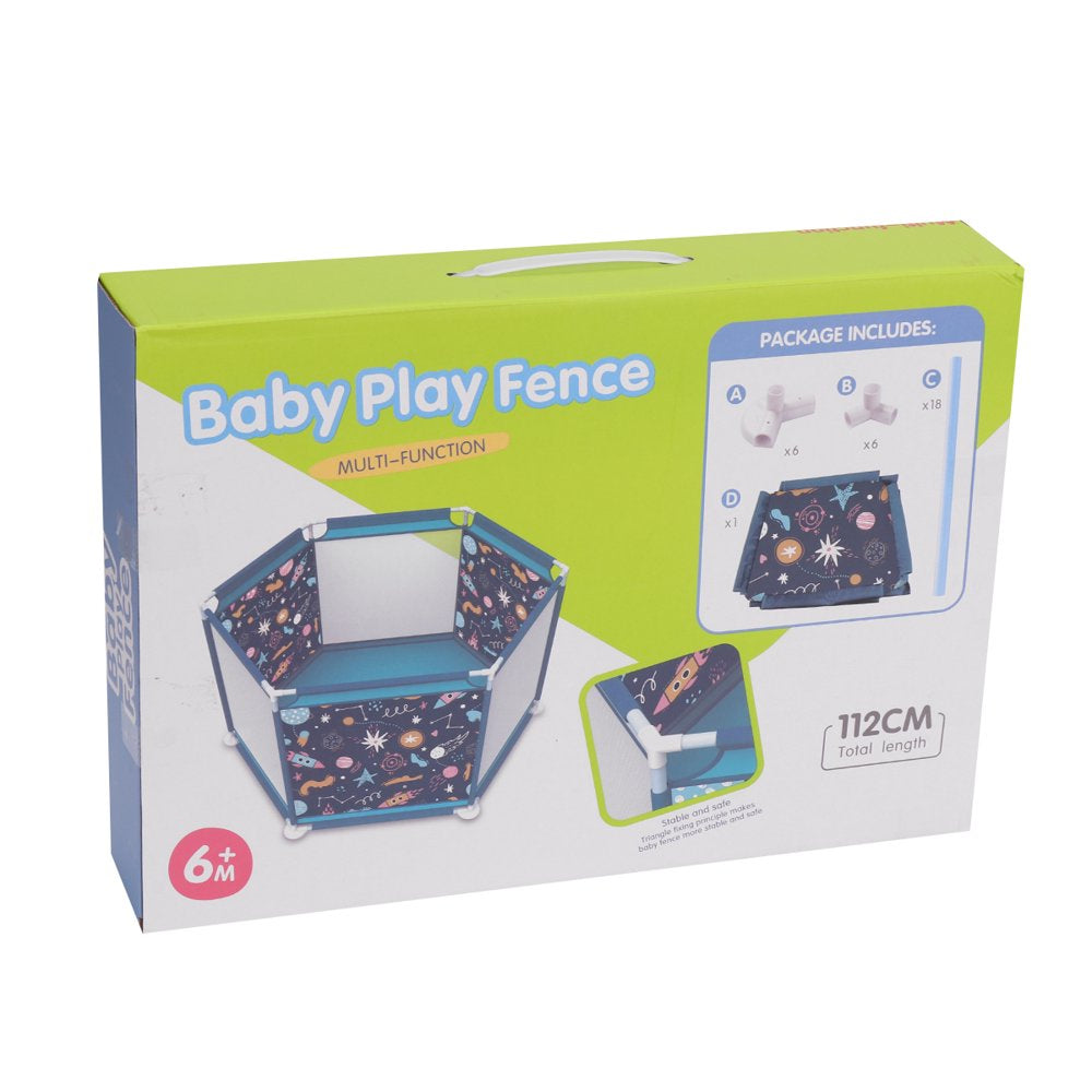 43 Inch Tight & Firm Baby Playpen Baby Playard with Breathable Mesh and Playmat, Intant Newborn Play Game Fence Kids Playinghouse for 0-2 Year Old