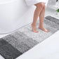Luxury Bathroom Rug Mat, Extra Soft and Absorbent Microfiber Bath Rugs, Non-Slip Plush Shaggy Bath Carpet Runner, Machine Wash Dry, Bath Mats for Bathroom Floor, Tub and Shower, 20X59, Grey