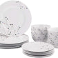 18-Piece Kitchen Dinnerware Set, Plates, Dishes, Bowls, Service for 6, Branches
