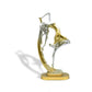 Elegant Ballet Girl Crafts Ornaments Home Decor Figurine, Dancing Girl Statue Decor Ornaments for Living Room/Bedroom/Wine Cabinet/Office Desk/Tv Cabinet (Gold, 9.1" Tall)