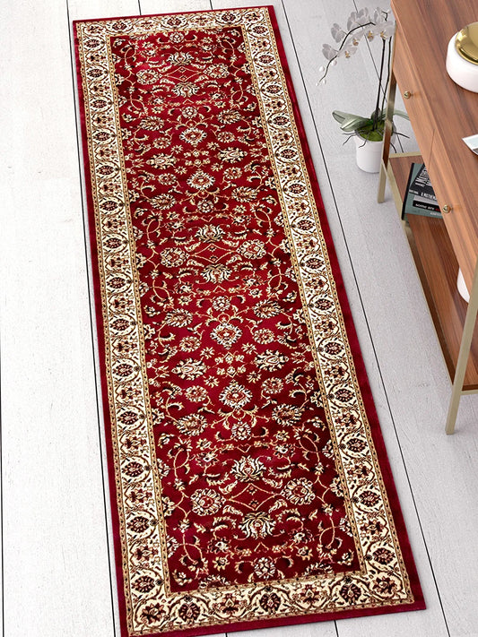 Noble Sarouk Red Persian Floral Oriental Formal Traditional Rug 2X7 (2'3" X 7'3" Runner) Easy to Clean Stain Fade Resistant Shed Free Modern Contemporary Transitional Soft Living Dining Room Rug