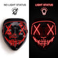 Halloween Mask, LED Light up Purge Mask, Purge Mask Costume,Halloween Masks Costume for Men Women Kids