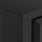 3-Drawer Wooden Console Table Entryway Table with Storage Shelf Pine Wood Legs, Black