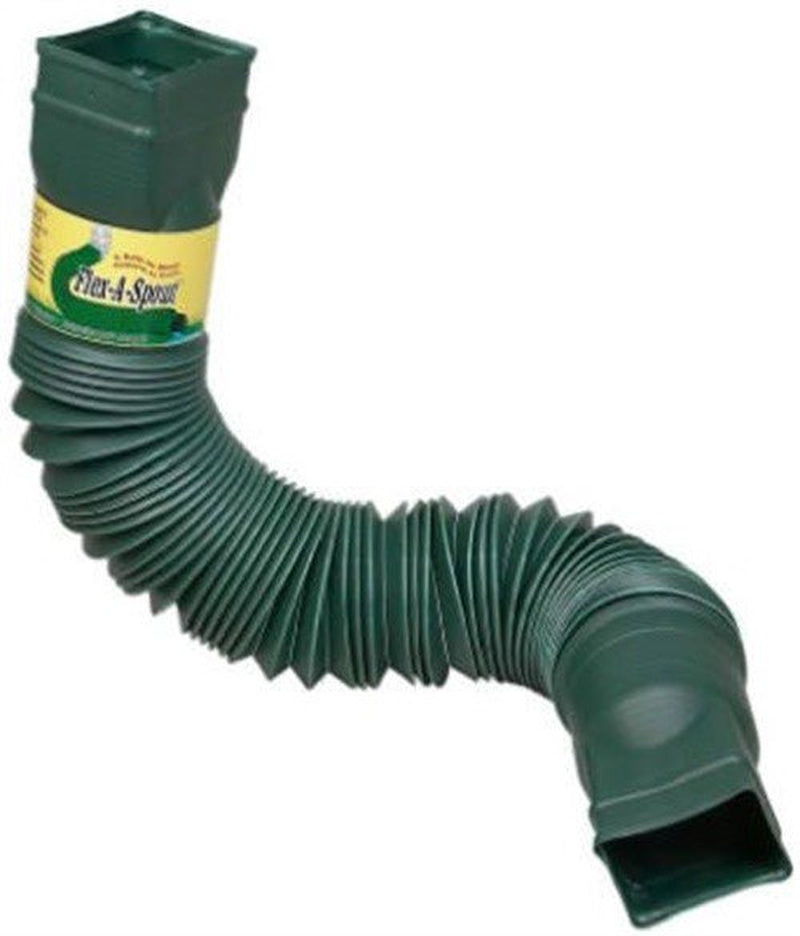 Flex-A-Spout Downspout Extension, Green Gutter Accessories