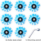 8 Pack 78A Light up Roller Skate Wheels 32 X 58Mm, Luminous Skate Wheels with Bearings Installed for Indoor or Outdoor Double Row Skating and Skateboard Accessories