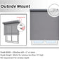 Roller Window Shades Blackout Blinds for Windows Cordless Bedroom Shade Room Darkening Shades Door Blinds with Thermal Insulated Easy to Install for Home，Office，Bathroom W30Xl72 Grey