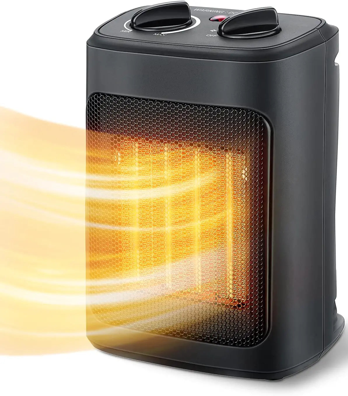 Space Heater, 1500W Electric Heaters Indoor Portable with Thermostat , PTC Fast Heating Ceramic Room Small Heater with Heating and Fan Modes for Bedroom, Office and Indoor Use