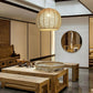 WUZSTAR Retro Woven Wicker Ceiling Light Fixture Rattan Shade Farmhouse Hanging Pendant Lamp