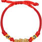 6Pcs Adjustable Braided Lucky Red String Rope Feng Shui Pixiu Pi Yao Bracelet Set Attract Wealth Prosperity Good Luck Wristband Amulet Jewelry for Women Men