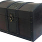 Wood and Leather Treasure Chest Box Decorative Storage Chest Box with Lock | Handcrafted Decorative Boxes with Lids for Home Decor | Wood Box with Lid | Small Chest | Wooden Stash Box