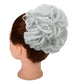 Messy Hair Bun Hair Scrunchies Extension Curly Wavy Messy Synthetic Chignon for Women Updo Hairpiece 1PCS Silver