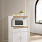 IMPORT Microwave Kitchen Cart, White