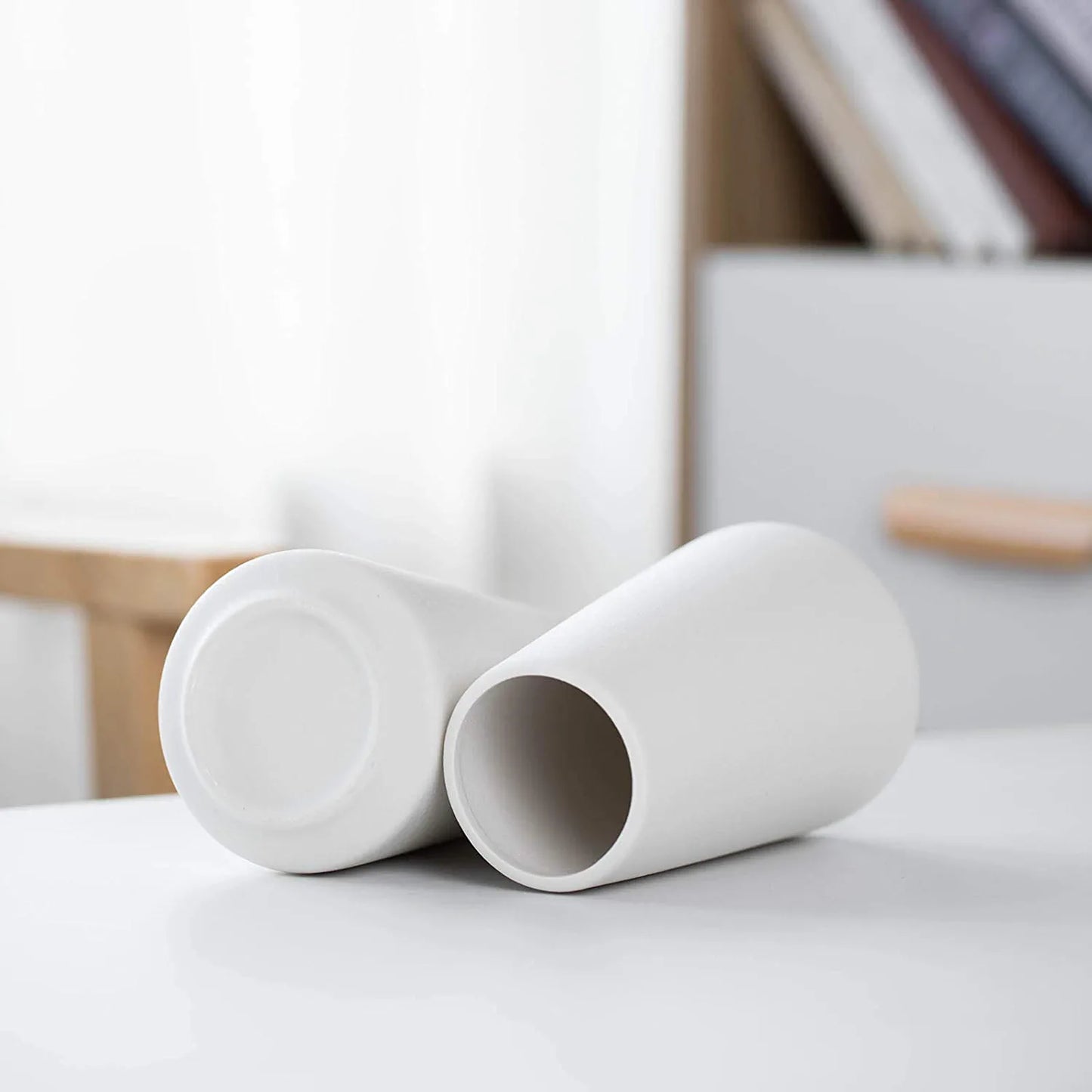Ceramic Vase - Flower Vase Minimalism Style for Modern Table Shelf Home Decor, Fit for Fireplace Bedroom Kitchen Living Room Centerpieces Office Desk