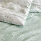 BEDSURE Queen Comforter Set - Sage Green Comforter Cute Floral Bedding Comforter Sets, 3 Pieces Reversible Flowers Botanical Soft Bed Set with 2 Pillow Shams