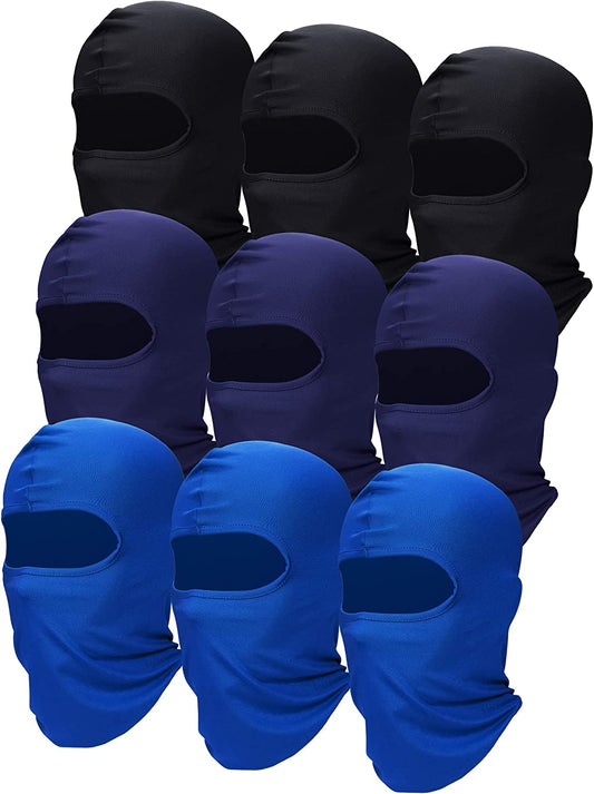 SATINIOR 9 Pcs Ski Mask for Men Full Face Helmet Mask Balaclava Winter Neck Gaiter Outdoor Cycling Windproof Hood