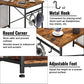 Writing Computer Desk 47", Home Office Study Desk with 2 Storage Shelves on Left or Right Side, Industrial Simple Style Wood Table Metal Frame for PC Laptop Notebook