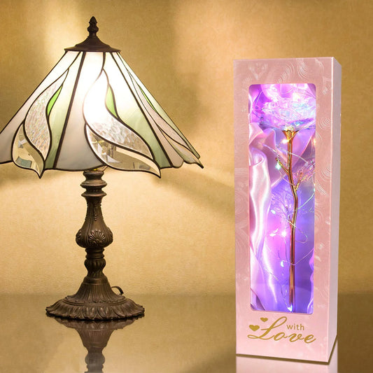 Colorful Galaxy Rose Gifts for Her Gold Roses Gifts for Women,24K Golden Foil Roses with LED Decor,Mothers Day Valentines Day Birthday Anniversary Christmas