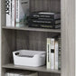 Basic 3-Tier Bookcase Storage Shelves, French Oak Grey