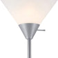 67150 72" Floor Lamp, Silver, White Plastic Shade, On/Off Rotary Switch on Shade, Floor Lamp for Living Room, Floor Lamp for Bedroom, Home Improvement, Home Office Accessories