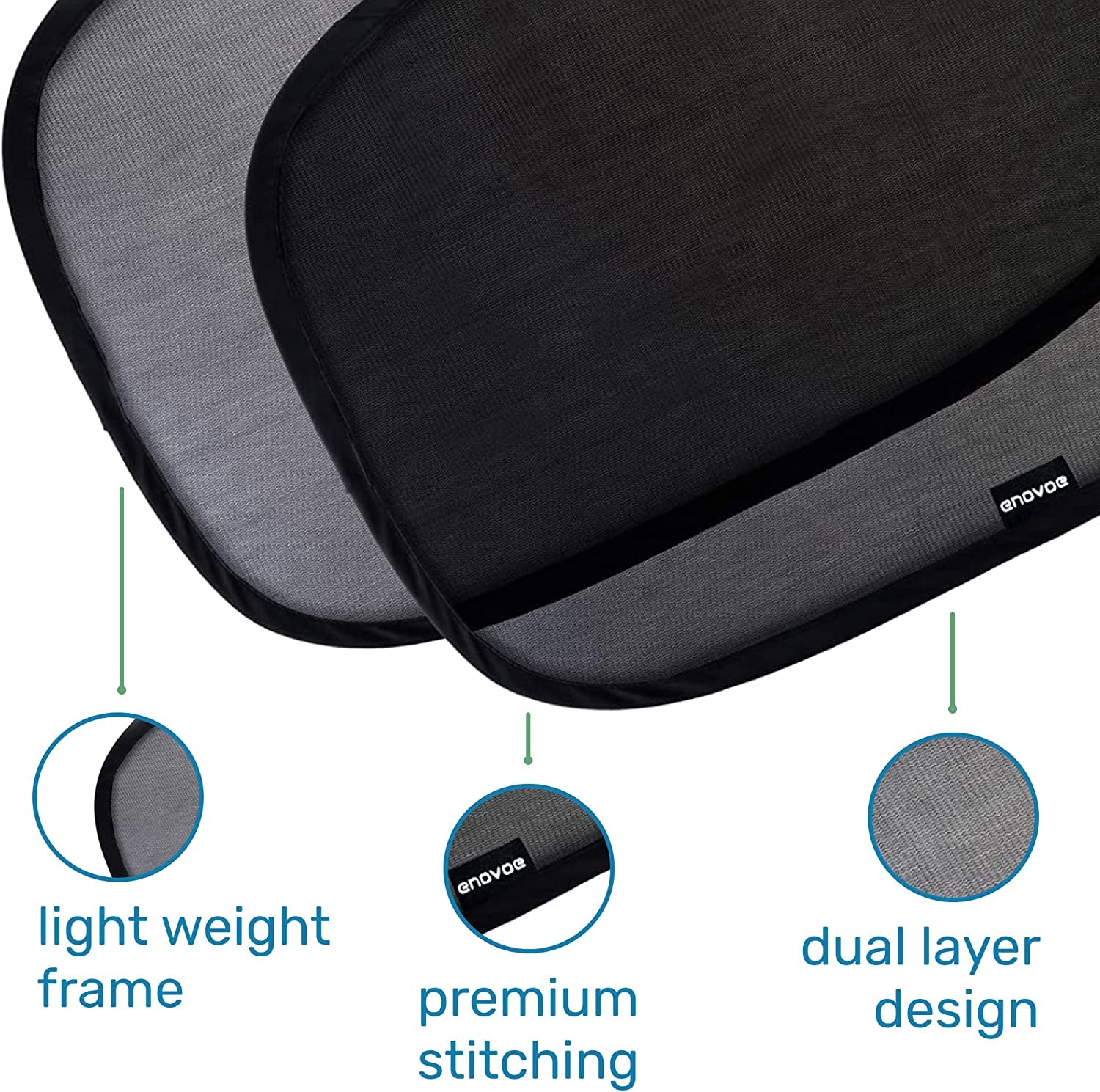 Car Window Shades for Baby - (4 Pack) - 21"X14" Cling Window Shades for Car Baby - Car Sun Shade, Glare and UV Rays Protection for Your Child - Baby Window Car Shade for Side Window