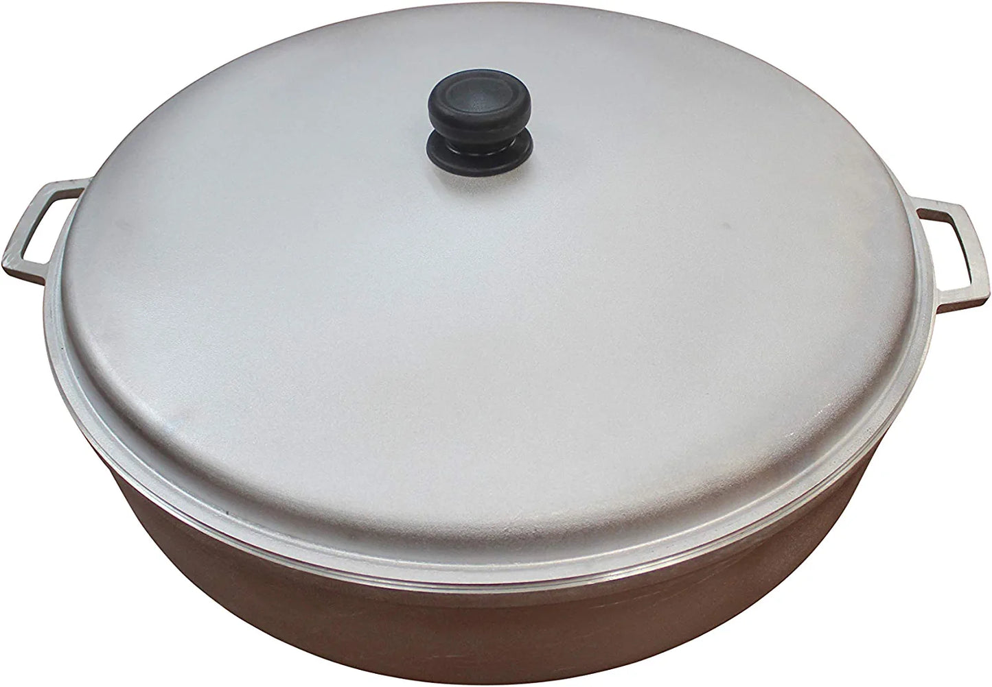 USA 17.9Qt JUMBO Traditional Colombian Caldero (Dutch Oven) for Cooking and Serving, Silver, 17.9 Quart