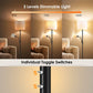 LED Floor Lamps for Living Room, 15W Dimmable Floor Lamp with 4W Adjustable Reading Light, 3000K Brightness Light, Modern Floor Lamp with Linen Lampshade,Led Standing Lamp for Bedroom,Office,Farmhouse