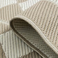 Reversible Rugs Plastic Patio Area Rugs, Lightweight outside Mats for Patio, Straw, RV Camping, Beach and Picnic (5X8Ft Taupe)