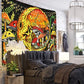 Trippy Mushroom Tapestry Moon Tapestry Skeleton Tapestry Skull Plants Tapestries Snail and Butterfly Tapestry Wall Hanging for Room(51.2 X 59.1 Inches)