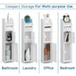 Storage Cabinet Floor Standing Toilet Paper Organizer Shelves with Door Bathroom