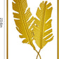 Gold Leaf Wall Decor 2 Piece Art Golden Metal Leaves Home Decorations Living Room Large Hangings Cutout Sculptures Accent Two Decorative Bathroom Modern Bedroom Iron over Couch (2P)