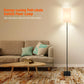 Floor Lamp-Floor Lamps for Living Room, Modern Standing Lamp Stand up Lamp with Square Linen Shade, 2700K Warm White Bulb Included, Simple Design Tall Floor Lamp for Bedroom Office Christmas-64.6In
