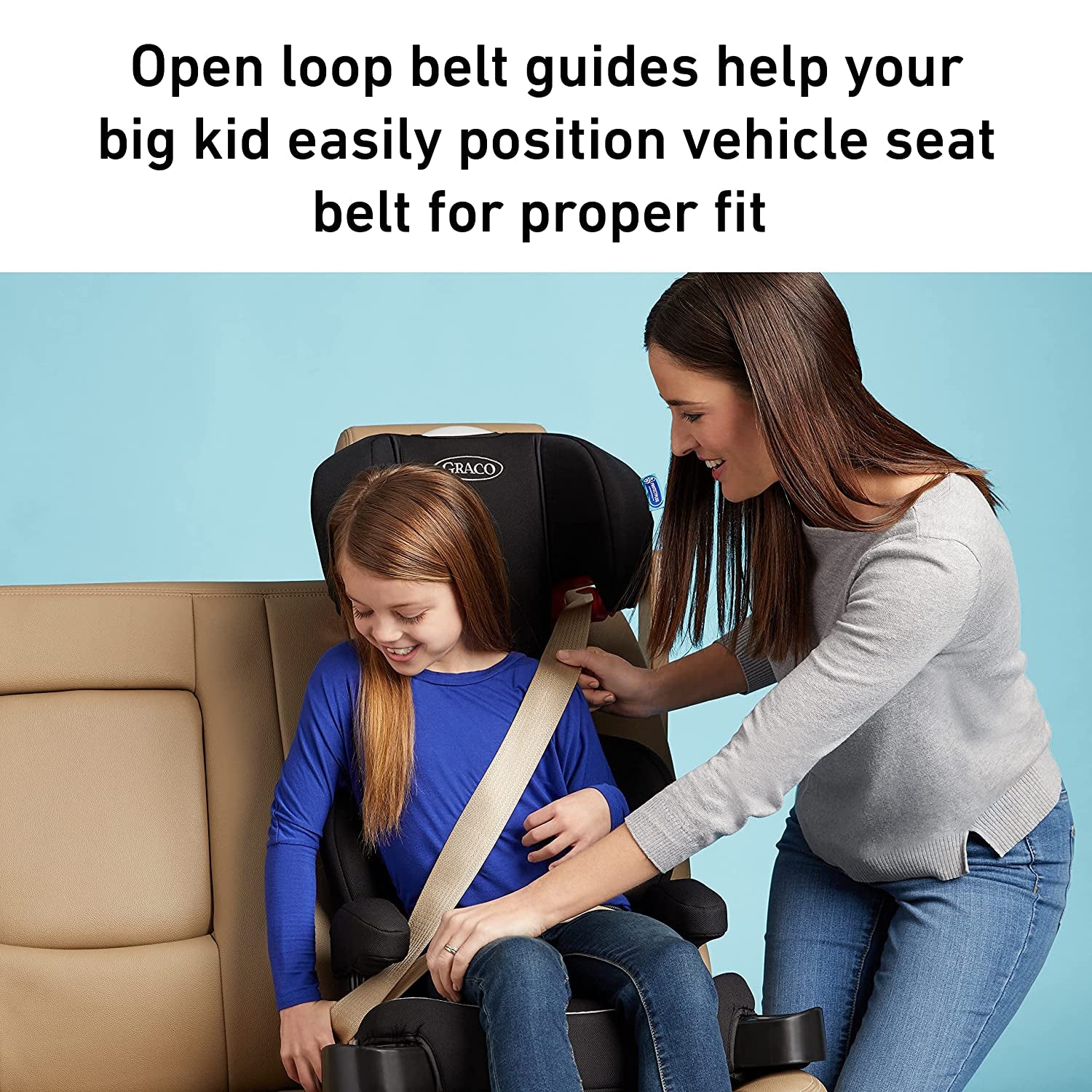 Turbobooster Highback Booster Seat, Glacier