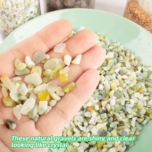 3Lb Natural Gravel for Aquarium Succulents Bonsai Terrarium Fish Tank,1/5" Decorative Stone for Plants Indoor