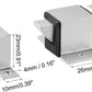 Door Bolt Latch, Aluminum Alloy Security Automatic Window Gate Spring Bounce Lock, 4 Pcs (Silver Tone)