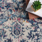 Lilah Medallion Vintage Area Rug, 5' X 7' 5", Blue