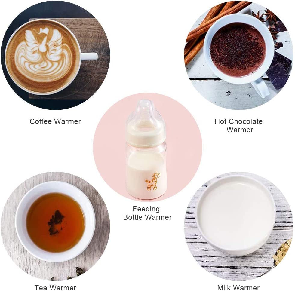 Mug Warmer for Desk, Coffee Mug Warmer with Auto Shut Off,  Coffee Warmer for Coffee Milk Tea, Candle Wax Cup Warmer Heating Plate (Green-No Mug)