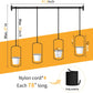 4Pcs Hanging Planters for Window, Wall and Ceiling Plant Hanger with Plastic Pots