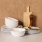 Dinnerware Set, 18-Piece Melamine Dishes Set, Dinner Service for 6 with Bowls and Salad Dinner Plates, White