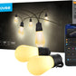 Smart Outdoor String Lights, 96Ft App Control Lights with 6 Scene Modes, IP65 Waterproof Shatterproof Patio Lights with 30 Dimmable Warm White LED Bulbs for for Balcony, Backyard, Party