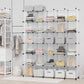 Closet Organizer, 12-Cube Closet Organizers and Storage, Portable Closet Storage Shelves, Clothing Storage for Kids, Closet, Bedroom, Bathroom, Office (11.8X11.8X11.8 Inch), Transparent