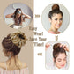 1PCS Messy Hair Bun Hair Scrunchies Extension Curly Wavy Messy Synthetic Chignon for Women Updo Hairpiece