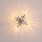 Sputnik Chandelier, 8-Light Flush Mount Ceiling Light for Bedroom, Living Room, Dining Room, Office (Silver)
