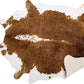 Premium Faux Cowhide Rug 4.6 X 5.2 Feet, Durable and Large Size Cow Print Rugs, Suitable for Bedroom Living Room Western Decor, Faux Fur Animal Cow Hide Carpet, Brown
