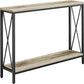 Console Table, Narrow Sofa Table with Shelves, 2 Tier Industrial Entryway Table W/Metal Frame for Hallway/Foyer/Corridor/Front Hall, 40 X 11.81 X 31.5 Inches -Greige and Black