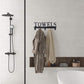 Over the Door Hooks, Towel Holder for Bathroom, Door Mount Towel Rack Towel Hooks for Bedroom Kitchen Pool Beach Towels Bathrobe Wall Mount Hang on the Door Cabinet Cupboard Metal Sandblasted (Black)